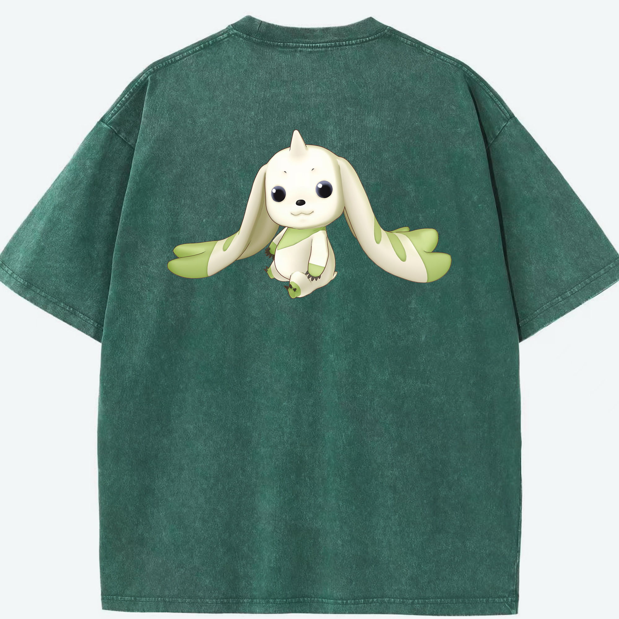 （画像用） Digimon デジタルモンスター/デジモン 綿100% ヴィンテージ風 半袖Tシャツ（背面プリント）